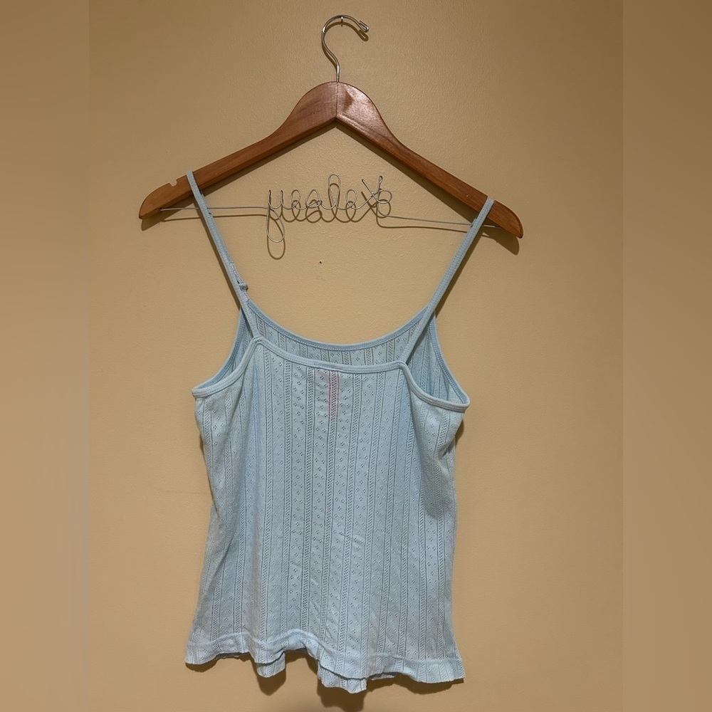 Charlotte Y2K Sky Blue Women's Camisole with Rhinestone Size Large - Picture 2 of 4